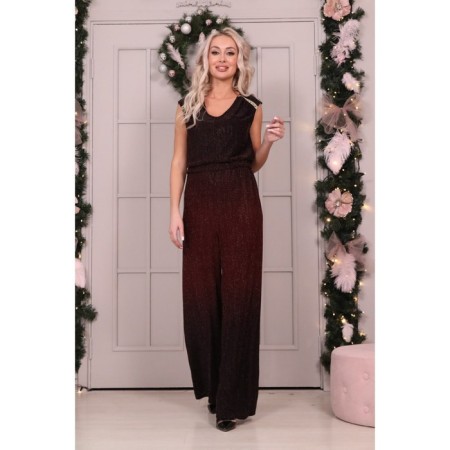 Female suit, size 46, burgundy color-5