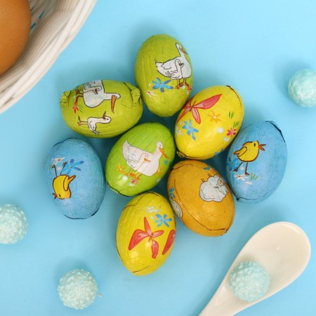 Milk ton -lacked Easter eggs with walnut filling, birds 100 g-1