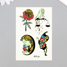 Tattoo on the body phosphorus color 
