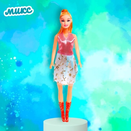 Model doll "Anna" in a dress, mix-4