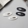 Invisibility for hair "Florence" (set 4 pcs) oval, 5 cm, black and white