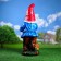 Garden figure "Dwarf with a turtle" 30x31x72cm