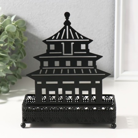 Standing interior metal "Palace" Black 6.3x14.5x18.5 cm-3