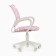 Armchair children's bureaucrat Burokids 1 W-Unicorn pink, white plastic