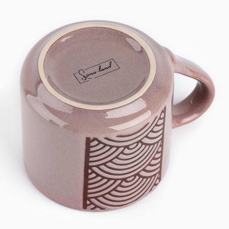 Ceramic ornament mug, 320 ml, bronze color-2