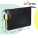 Plastic folder A4, 340 x 245 x 40 mm, lightning from above, plastic, calligrata top, black/yellow
