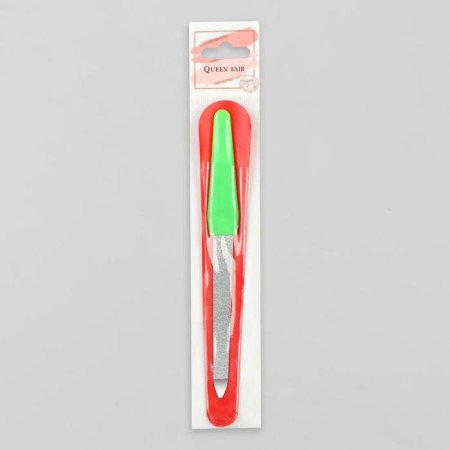 Metal file for nails, 15 cm, in a case, color mix-6