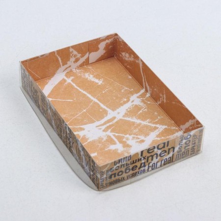 Confectionery packaging, Makarun box with PVC cover, For Real Man, 12 x 17 x 3 cm-2