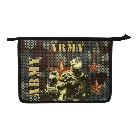 A4, 340 x 245 x 50 mm folder folder, lightning from above, voluminous 3D drawing, "army"