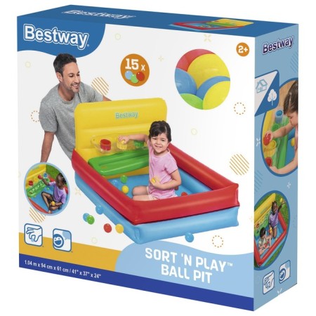 Manege inflatable, 104 x 94 x 61 cm, with balls, from 2 years old, 52546-7