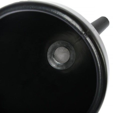 Funnel for fuel and lubricants top auto, with a grid, black, d 16 cm, h nose 16 cm-2