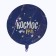 Shard foil circle 18 "Happy Birthday. Cosmos", blue color, with a substrate