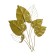 Wall metal decor "Bouquet of skeletered leaves" white-gold 90x71x5 cm