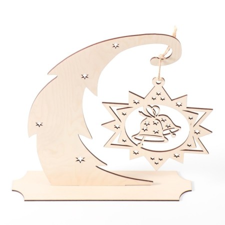 Souvenir tree "Herringbone Curvated with a star" 30x27 cm (set 3 parts)-3