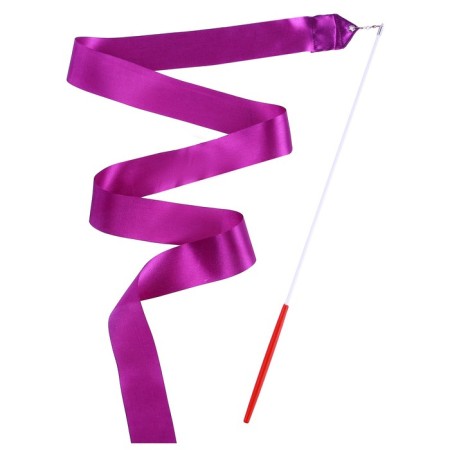 Ribbon for rhythmic gymnastics with a stick Grace Dance, 4 m, purple color-2
