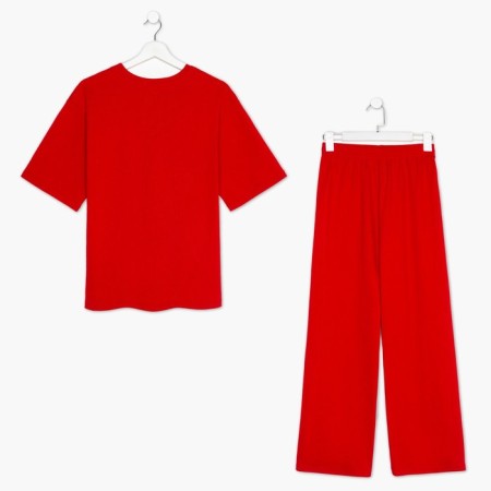 Female set (T -shirt and trousers) KAFTAN BASIC p. 40-42, red-10