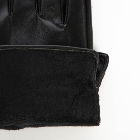 Gloves of wives 24*1*9 cm, leather claim, without insulation (c), dimensionless, cloves, black-2