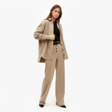 Women's costume (shirt, trousers) minku: casual collection is beige color, size 48