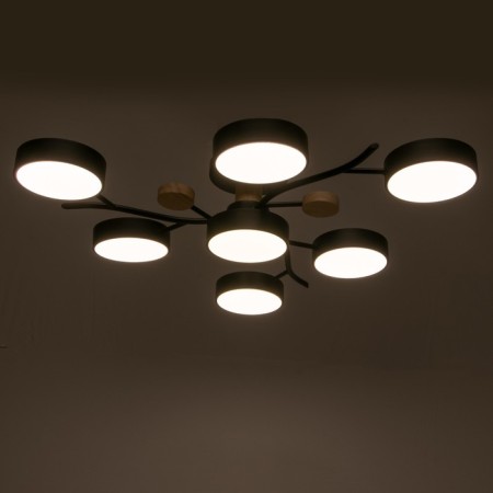 Chandelier 1316/7bk LED 168W 3000-6000K black 74x74x17 cm Bayerlux-2