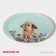 Glass oval shade "Rabbit", oval, 24.5 × 15 cm