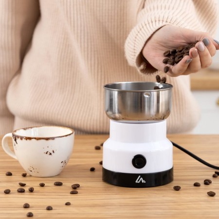 Electric coffee grinder Luazon LCG-01, 120 watts, 85 g, white-1