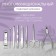 Manicure set "Metallic", 8 items, in case, pink color