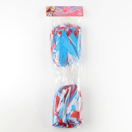 Pompom 1pc, white color+ blue+ red-6
