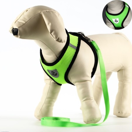 A set of ammunition with a soft harness and a reflective patch, L, Osh 33 cm, OG 36-48, Green 761434