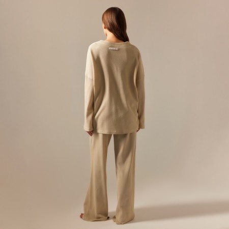 Home suit (shirt and trousers) SL Home p. XL, beige-7