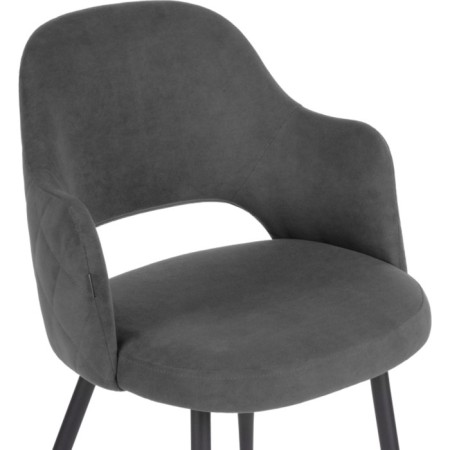 STULL OF A MIGRAL CARCASAS GUTALL/velor, black/dark gray 51x56x82 cm-5
