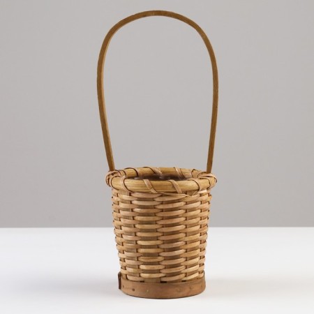 Wicker basket, 10.5 x 7 x 10/25.5 cm, brown, rattan-1