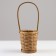 Wicker basket, 10.5 x 7 x 10/25.5 cm, brown, rattan