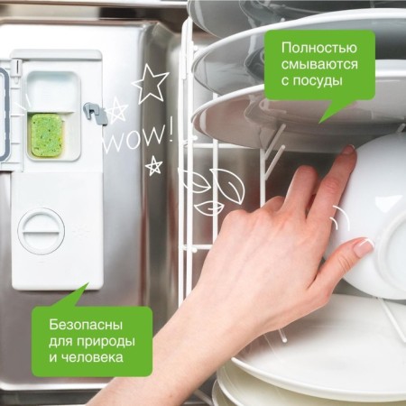 Synergetic dishwashers tablets, non -phosphate, biodegradable, 100 pcs.-1