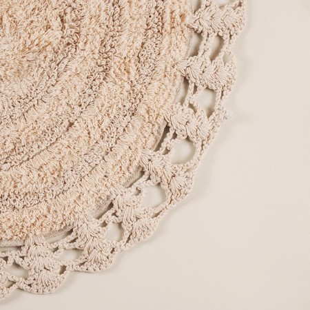 Bath carpet SL Home, cotton, 60x90 cm, white color-2
