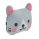 Pillow for the headrest Matech Cutie Line, 30 x 25 x 10 cm, gray, pink