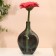 Vase for flowers "Vintage" from transparent gray glass 20 x 14 x 14 cm