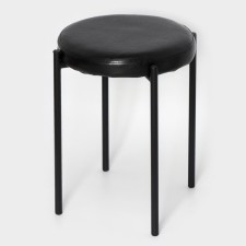 Stool with round seat nt4/b, load 150 kg, 38.5x45 cm, color black