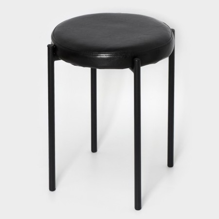 Stool with round seat nt4/b, load 150 kg, 38.5x45 cm, color black
