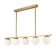 Suspended lamp 60W, 5khe27, 65x13 cm, brass