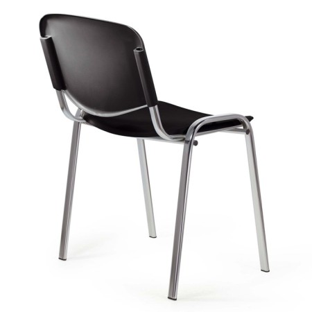 Stool Staff ISO PLAST CF-009, chrome frame, black plastic-3