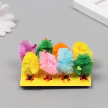 Tsyp souvenir (set 8 pcs) "Chickens with wings" h = 3 cm mix-2