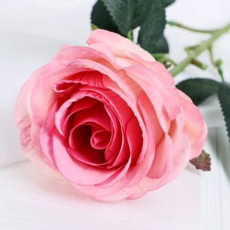 Artificial flower "Rosa Leticia" 7x64 cm, pink mix-1
