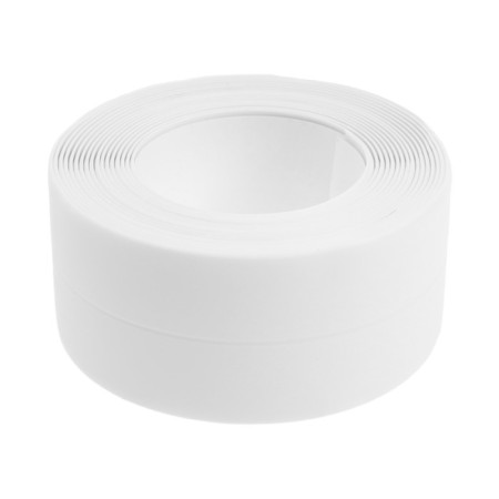 Border tape Zein, self -adhesive, for the bathroom, 3.8 x 320 cm, acrylic, white-1