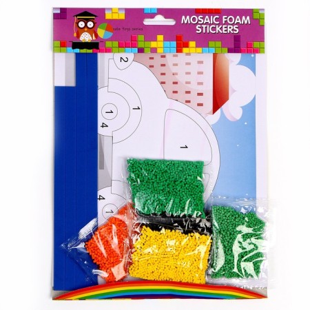 Set for creativity: EVA applique with crumbs and coloring - Stickers "Transport"-5