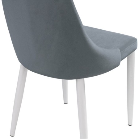 CHART STALL CARA Kora Metal/Velur, White/Gray 47x57x89 cm-5