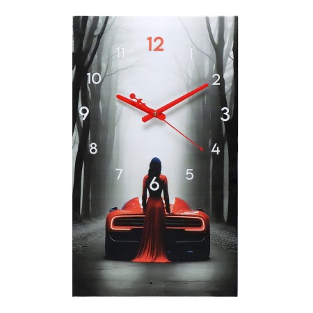 Carty clock, wall-mounted interior "girl in red", silent, 35 x 60 cm-5