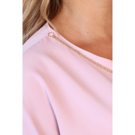 Female blouse, size 50, pink color-1