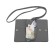 Passport cover, genuine leather, gray 14x10x0.5 cm