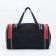 Sports bag, 3 parts on zippers, external pocket, long belt, black color