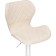 Barrier stool Porch metal/eco -leather, chrome/beige 48x47x91 cm